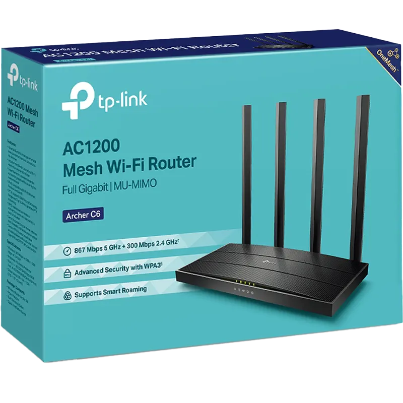TP-LINK Archer C6–AC1200 Wireless MU-MIMO Gigabit Router Mascom International.webp
